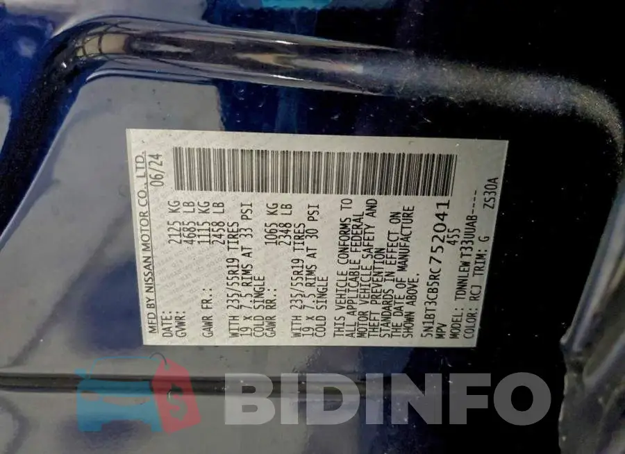 5N1BT3CB5RC752041 Photo# 13