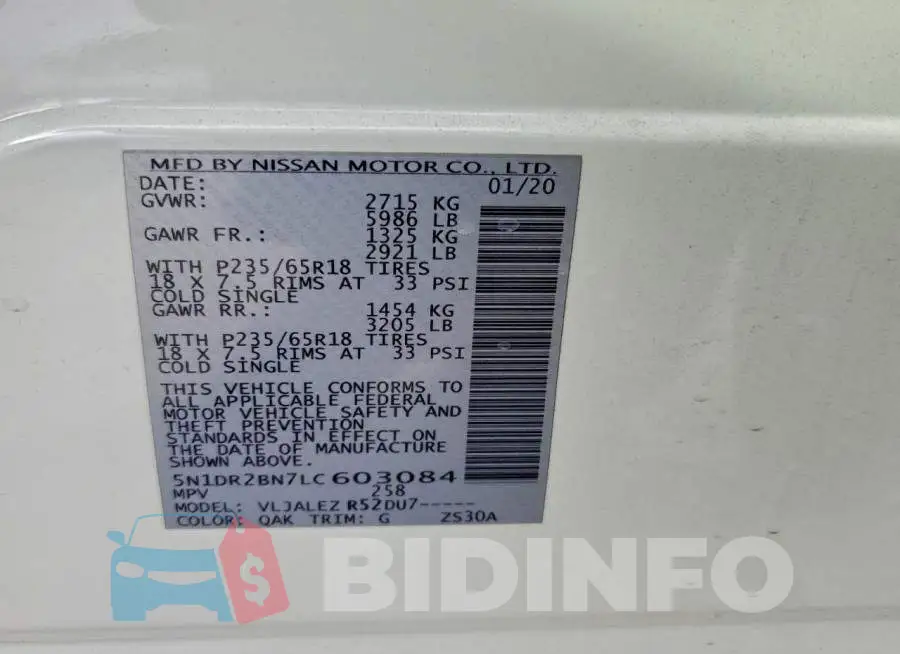 5N1DR2BN7LC603084 Photo# 14