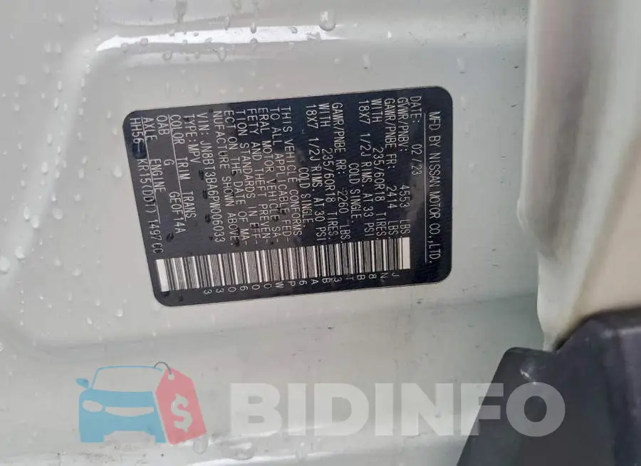 JN8BT3BA6PW006033 Photo# 13