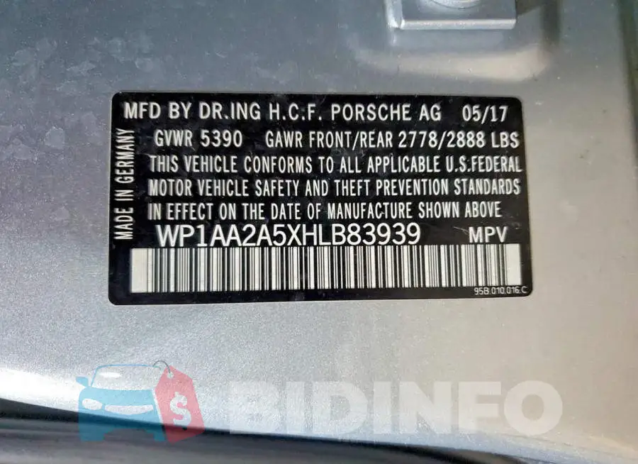 WP1AA2A5XHLB83939 Photo# 13