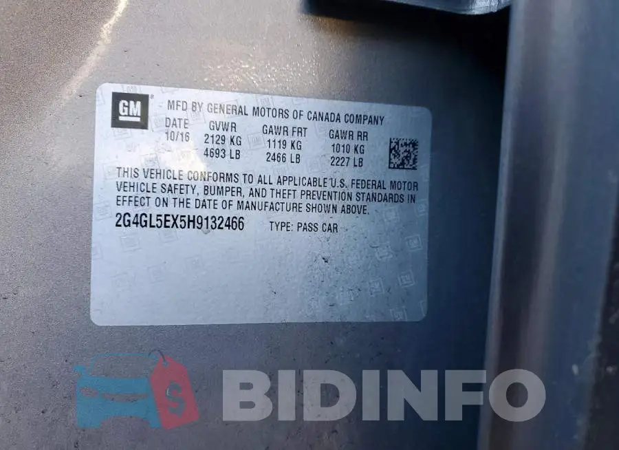 2G4GL5EX5H9132466 Photo# 12