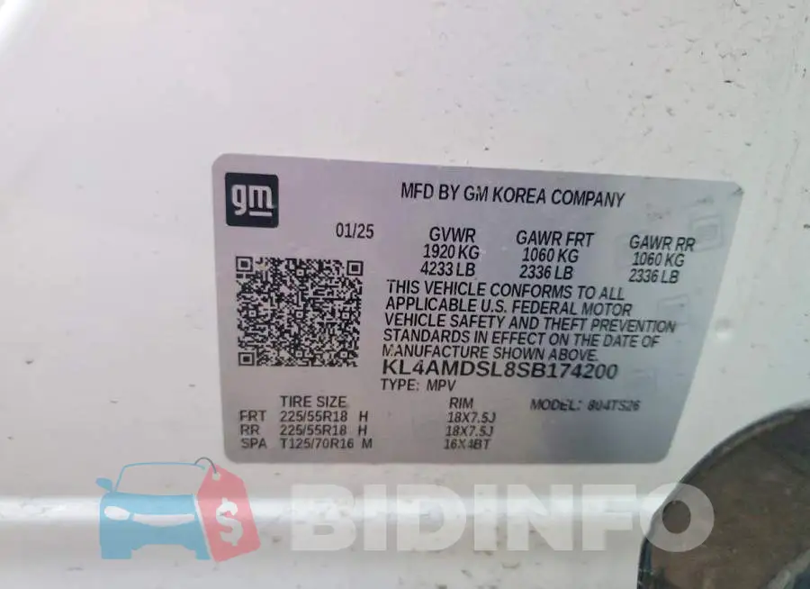 KL4AMDSL8SB174200 Photo# 13