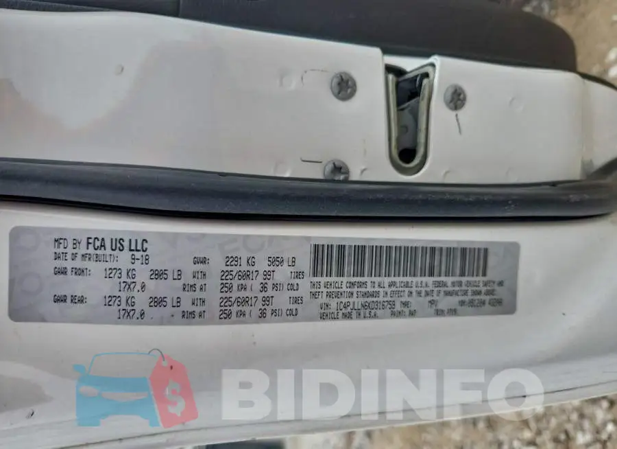 1C4PJLLN6KD316759 Photo# 13