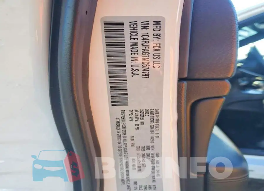 1C4RJFAG7MC674797 Photo# 13