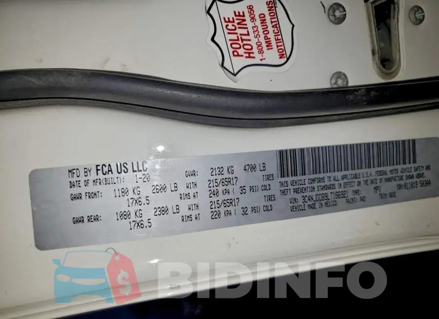 3C4NJDDB9LT166921 Photo# 14