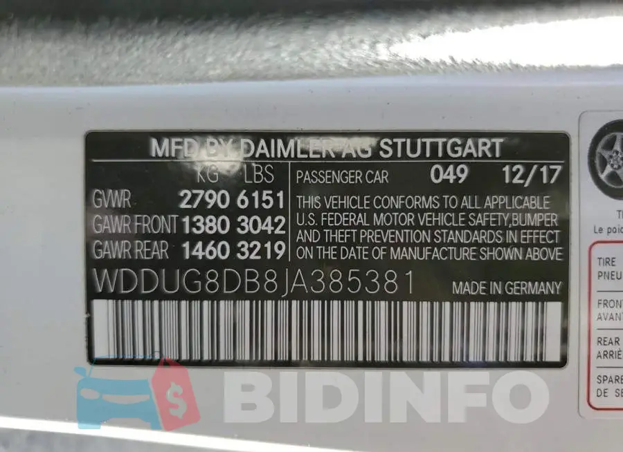 WDDUG8DB8JA385381 Photo# 12