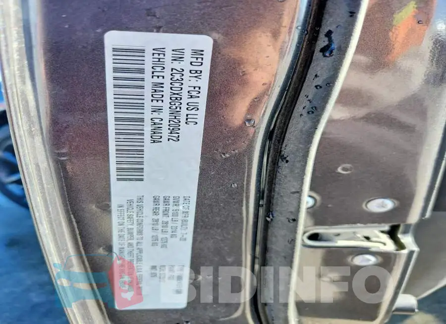2C3CDXBG5NH209472 Photo# 13