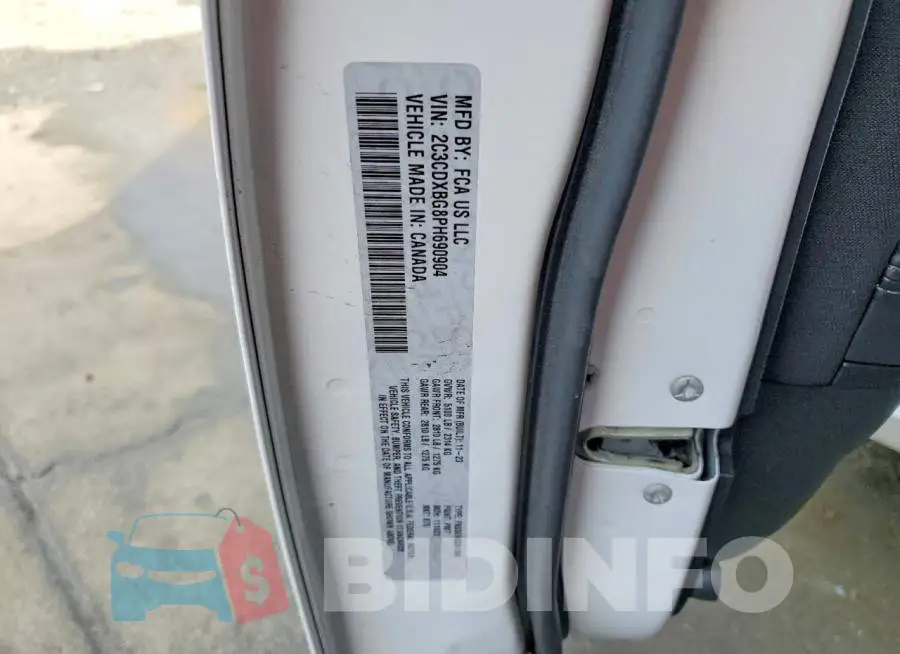 2C3CDXBG8PH690904 Photo# 12