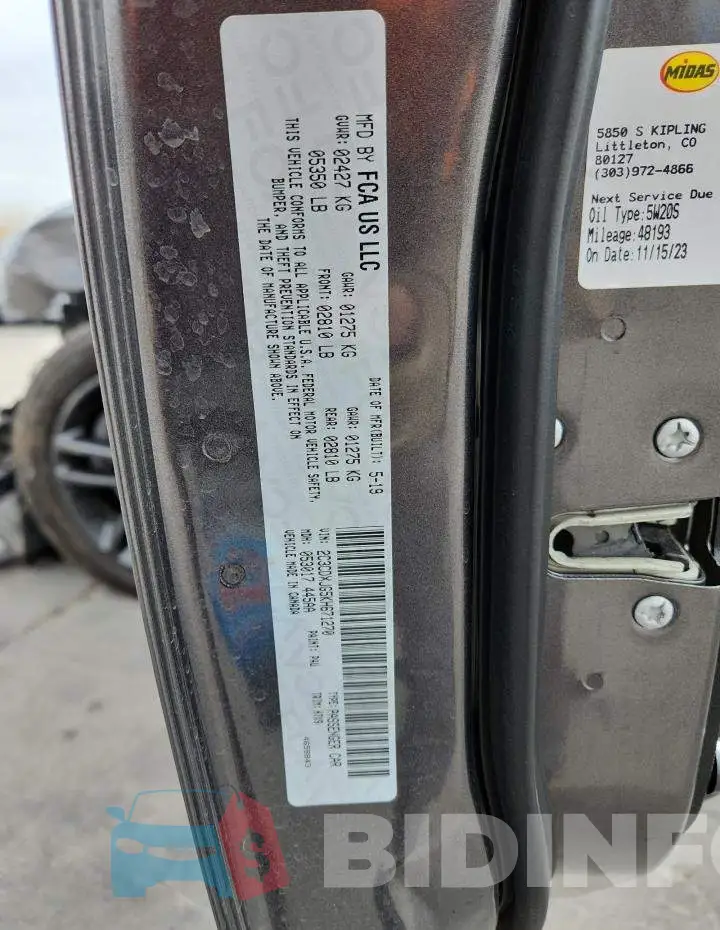 2C3CDXJG5KH671270 Photo# 12