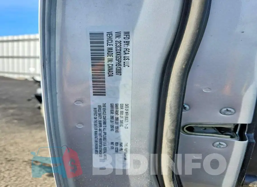 2C3CDXKG5PH513887 Photo# 12