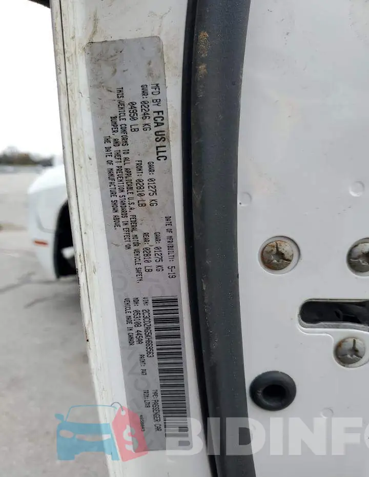 2C3CDZAG5KH669563 Photo# 12