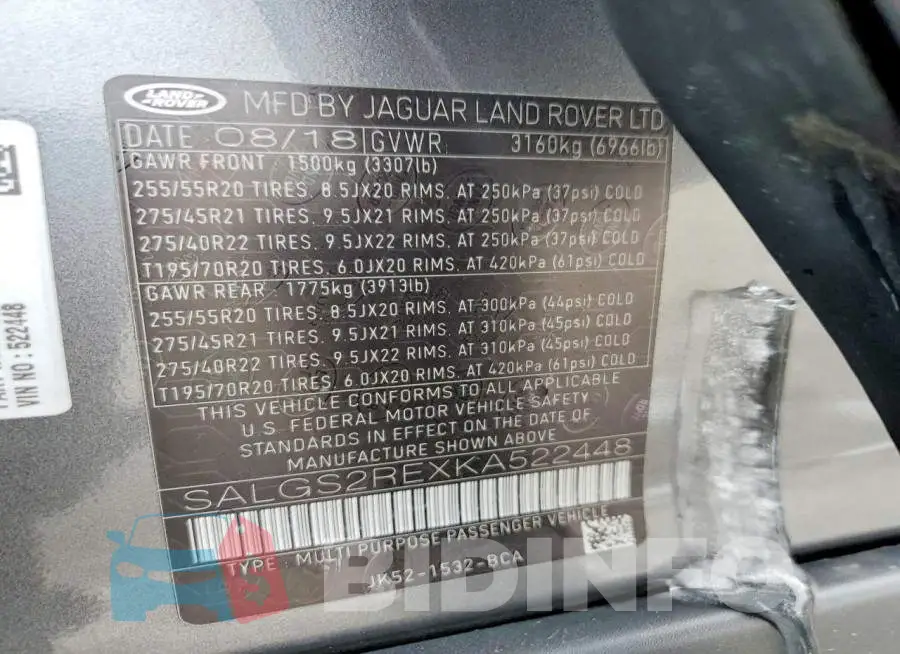 SALGS2REXKA522448 Photo# 13