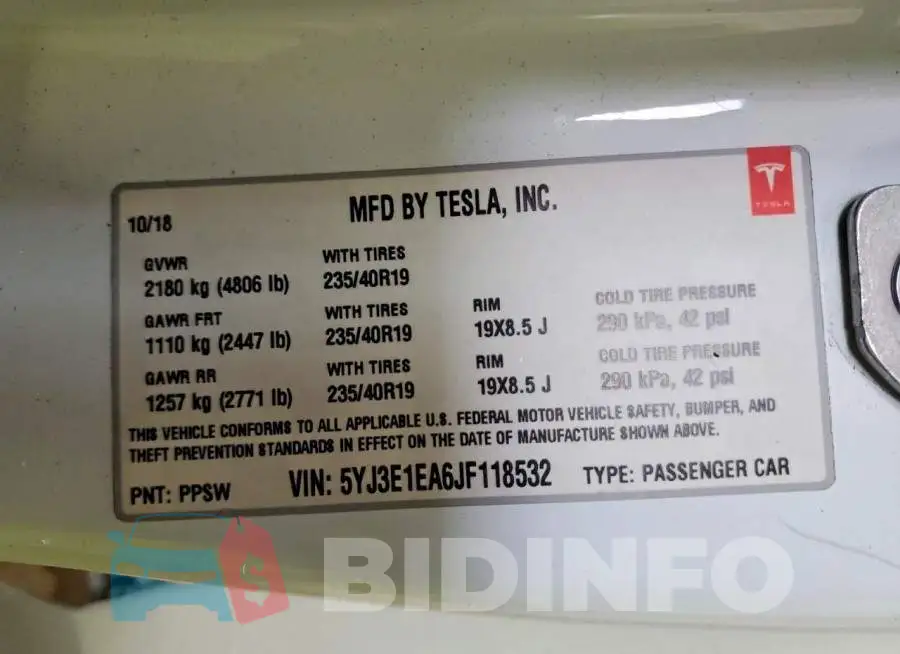 5YJ3E1EA6JF118532 Photo# 12
