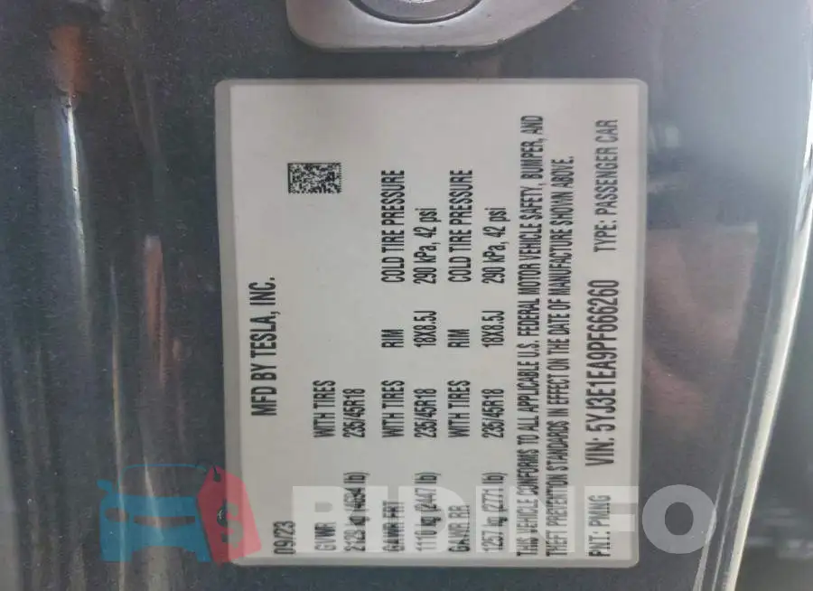 5YJ3E1EA9PF666260 Photo# 12
