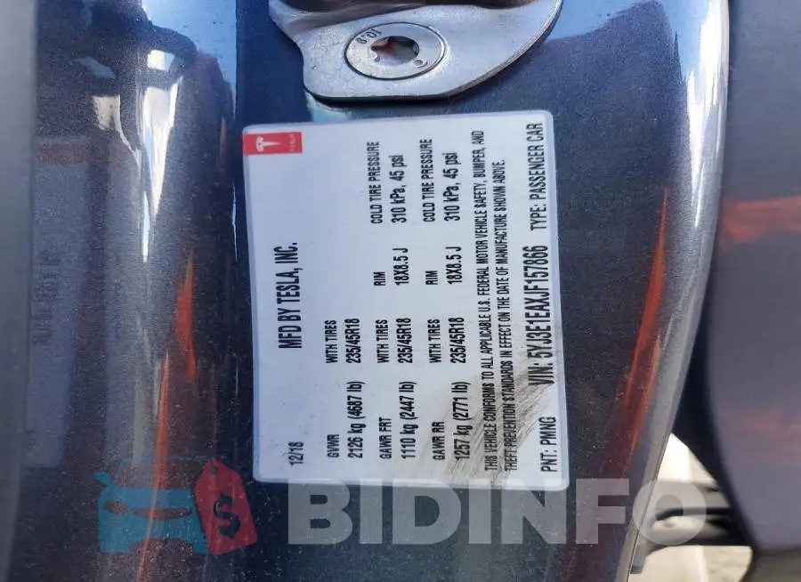 5YJ3E1EAXJF157866 Photo# 13
