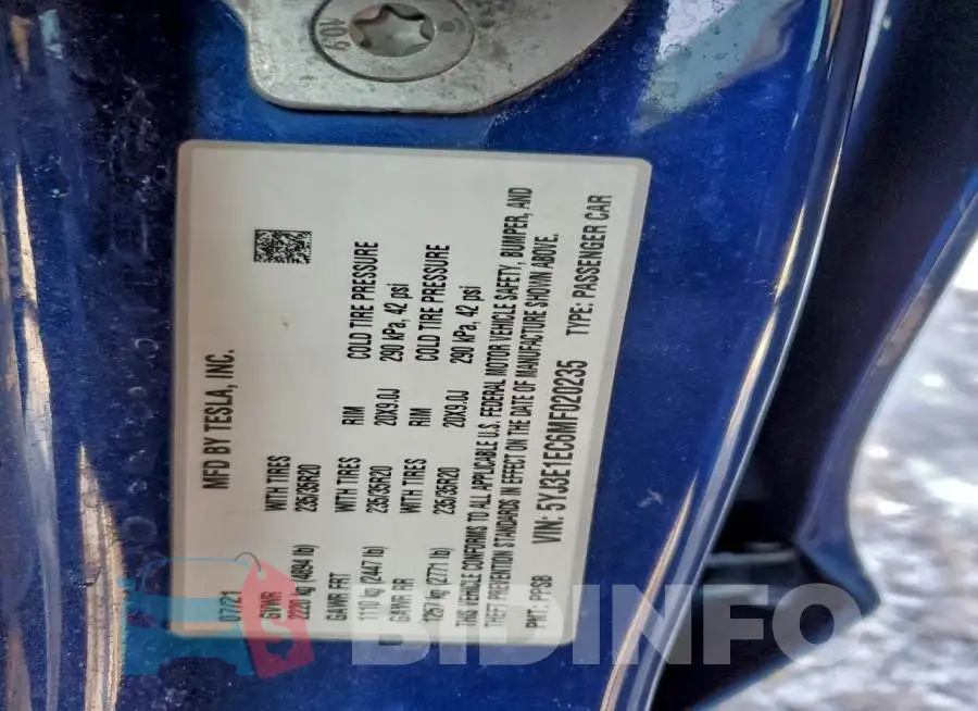 5YJ3E1EC6MF020235 Photo# 12