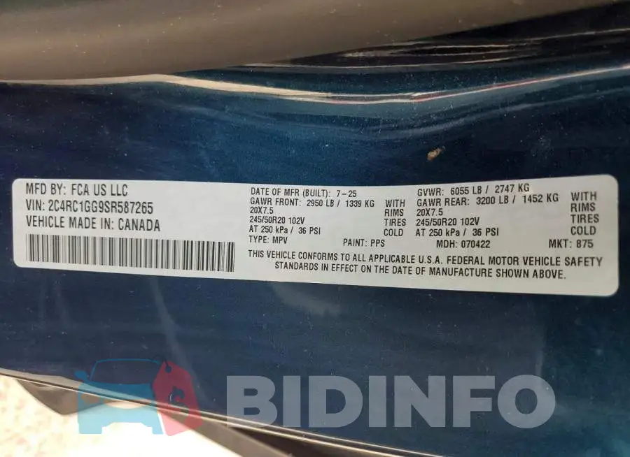 2C4RC1GG9SR587265 Photo# 13
