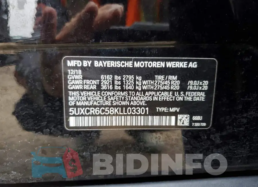 5UXCR6C58KLL03301 Photo# 13