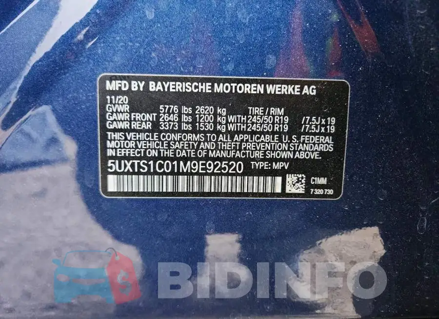 5UXTS1C01M9E92520 Photo# 13