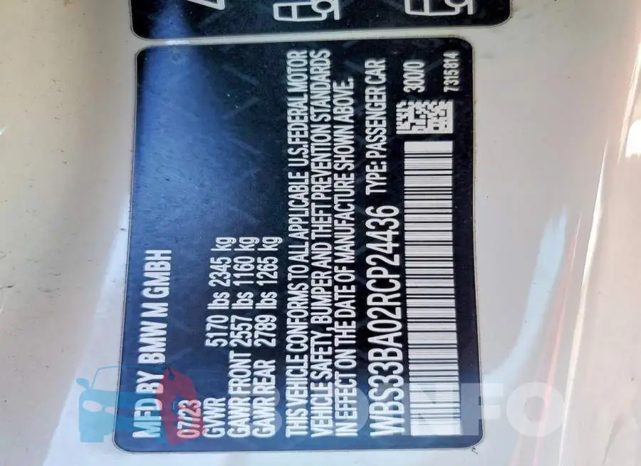 WBS33BA02RCP24436 Photo# 12