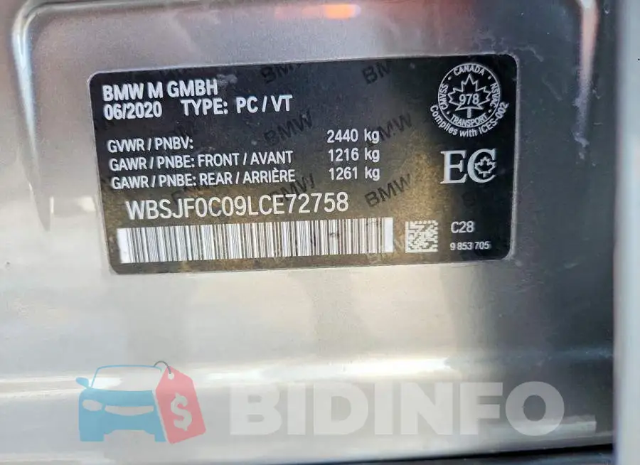 WBSJF0C09LCE72758 Photo# 12