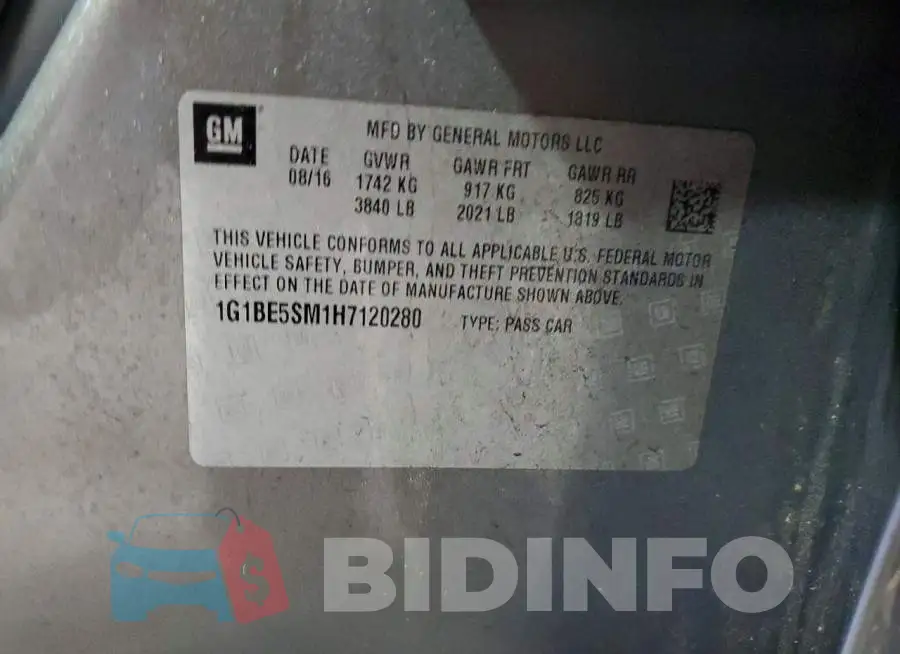 1G1BE5SM1H7120280 Photo# 12