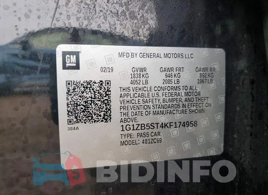 1G1ZB5ST4KF174958 Photo# 12