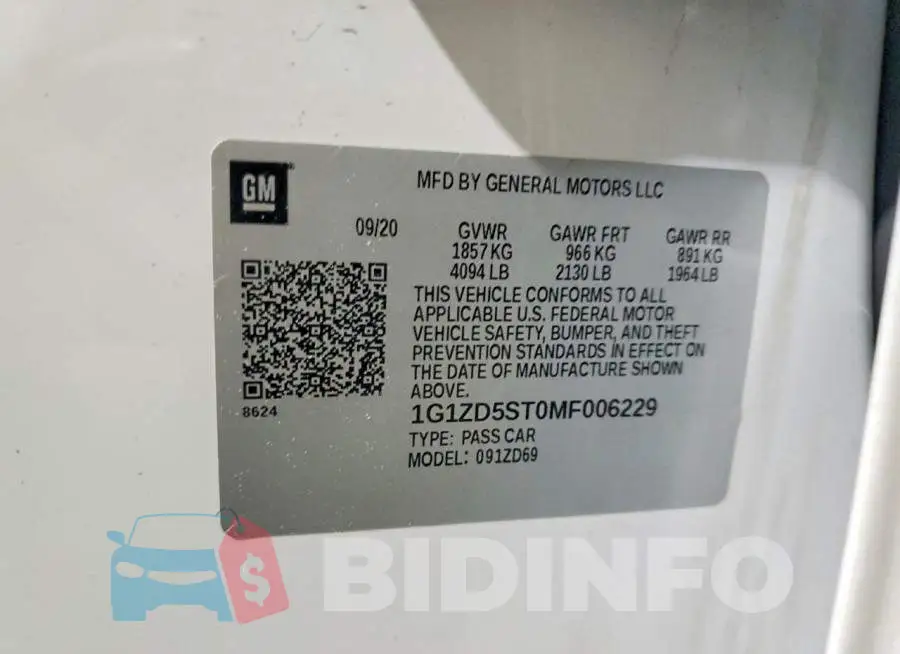 1G1ZD5ST0MF006229 Photo# 13