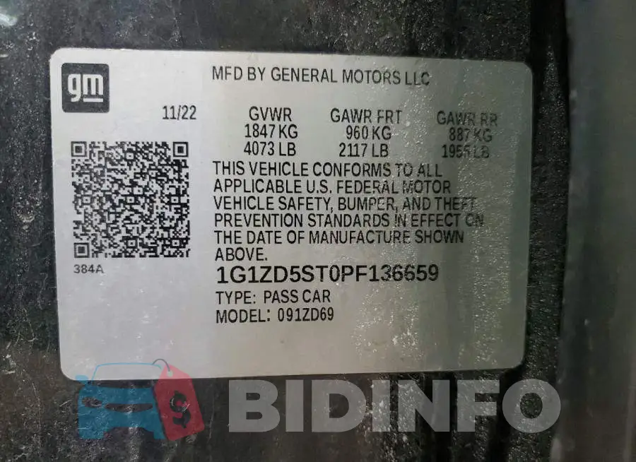 1G1ZD5ST0PF136659 Photo# 12