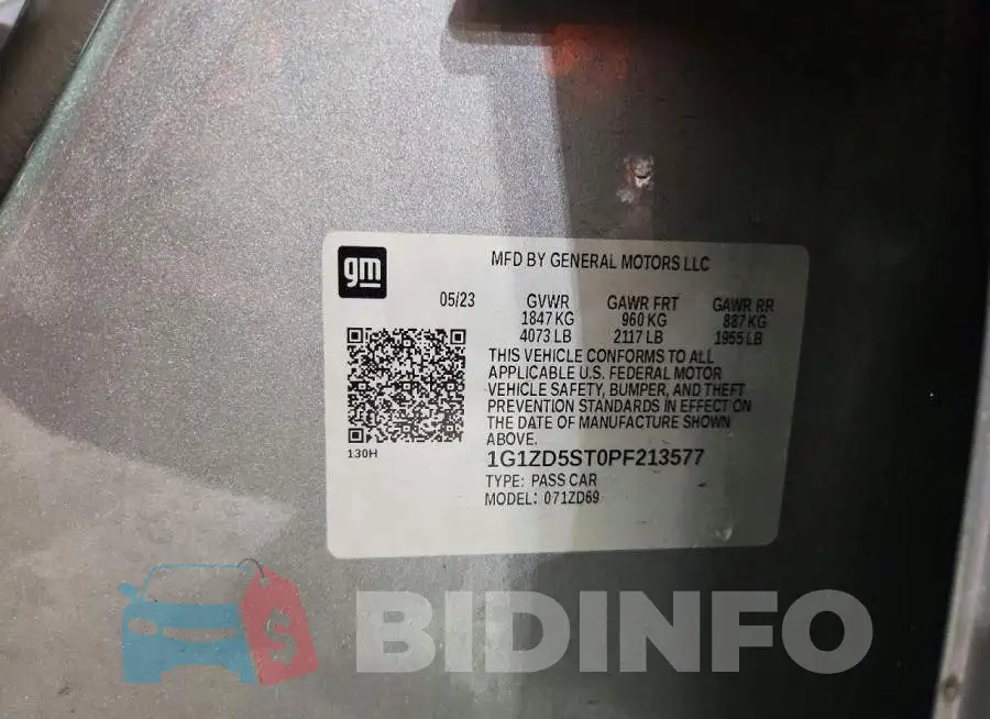 1G1ZD5ST0PF213577 Photo# 13