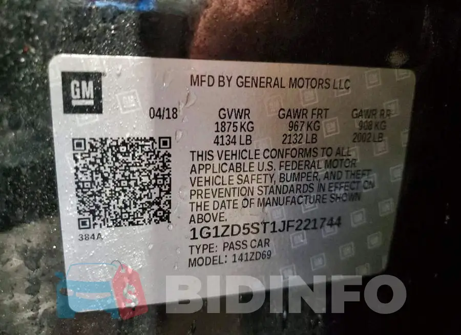 1G1ZD5ST1JF221744 Photo# 12