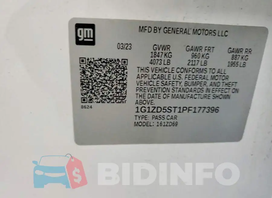 1G1ZD5ST1PF177396 Photo# 13