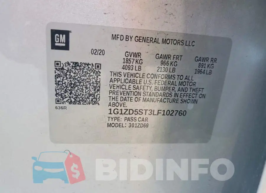 1G1ZD5ST3LF102760 Photo# 12