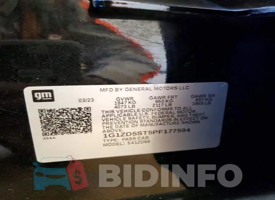 1G1ZD5ST5PF177594 Photo# 12