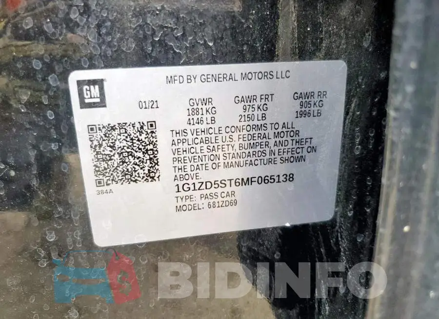 1G1ZD5ST6MF065138 Photo# 12