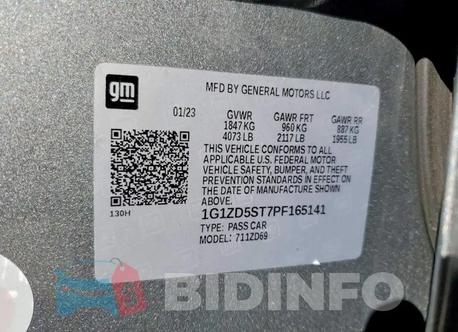 1G1ZD5ST7PF165141 Photo# 12