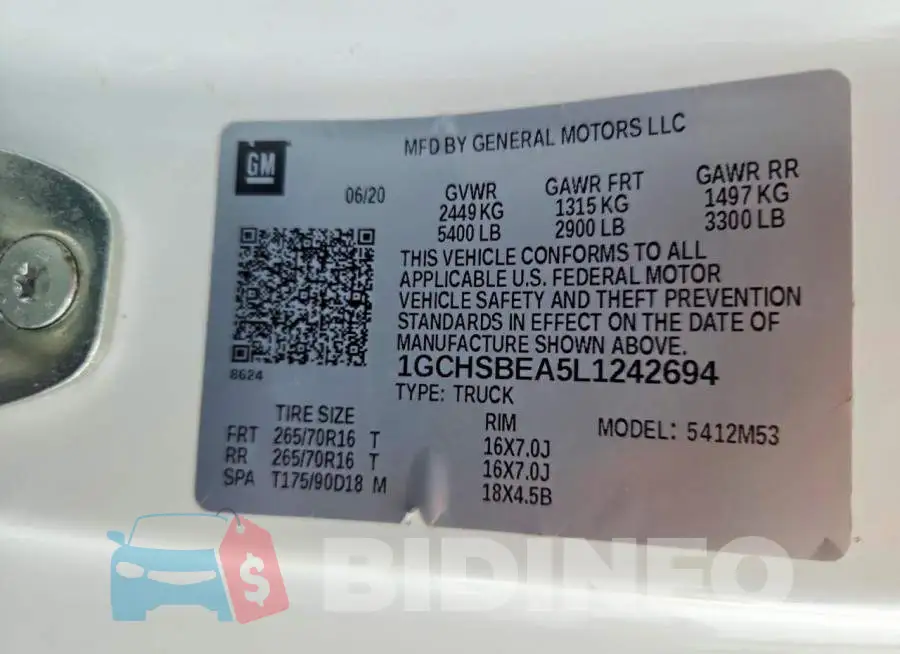 1GCHSBEA5L1242694 Photo# 12