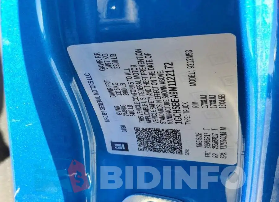 1GCHSBEA9M1122172 Photo# 12