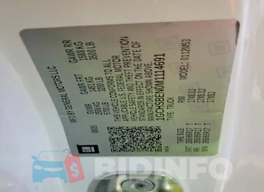 1GCHSBEN0M1114691 Photo# 12