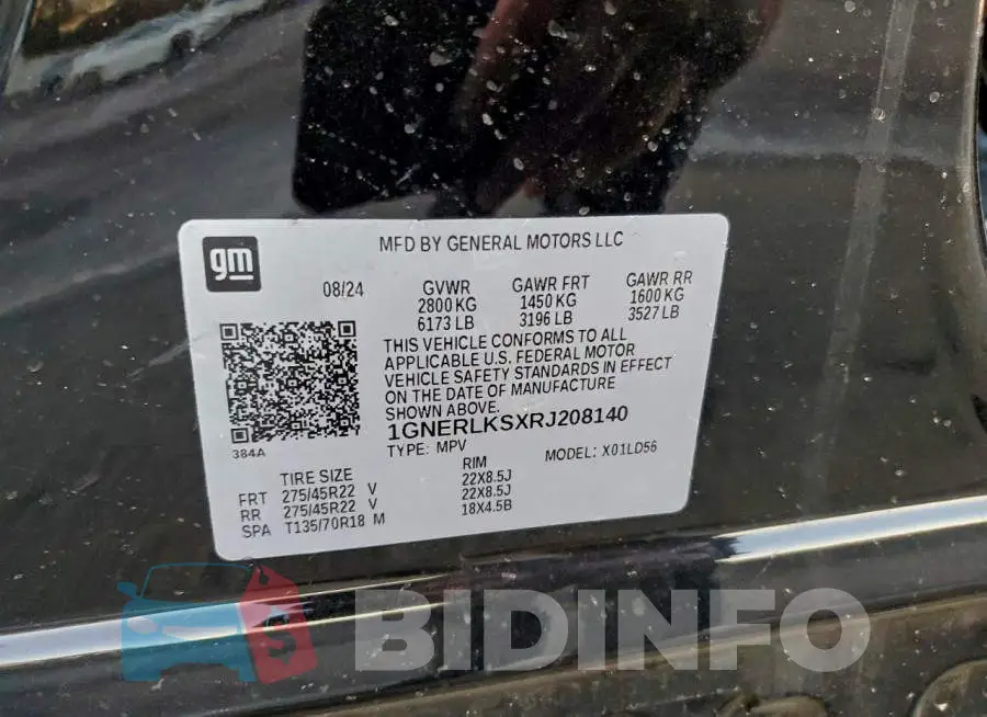 1GNERLKSXRJ208140 Photo# 14