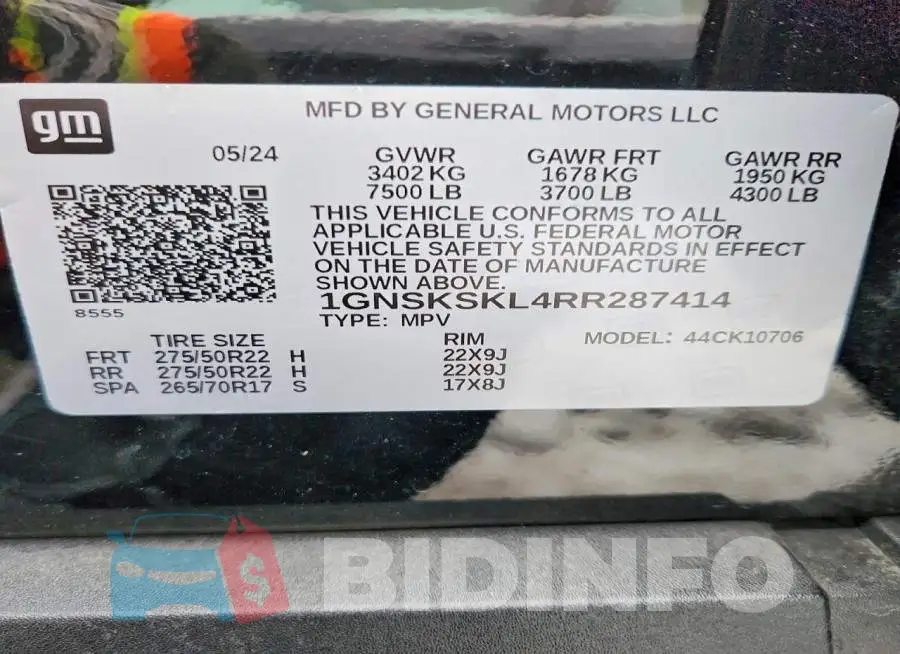 1GNSKSKL4RR287414 Photo# 14