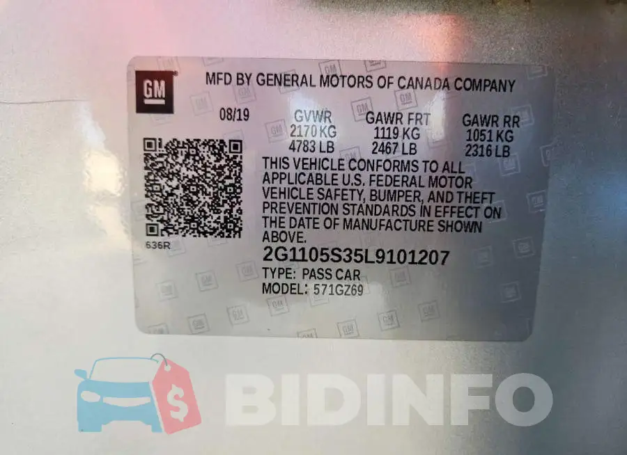 2G1105S35L9101207 Photo# 12