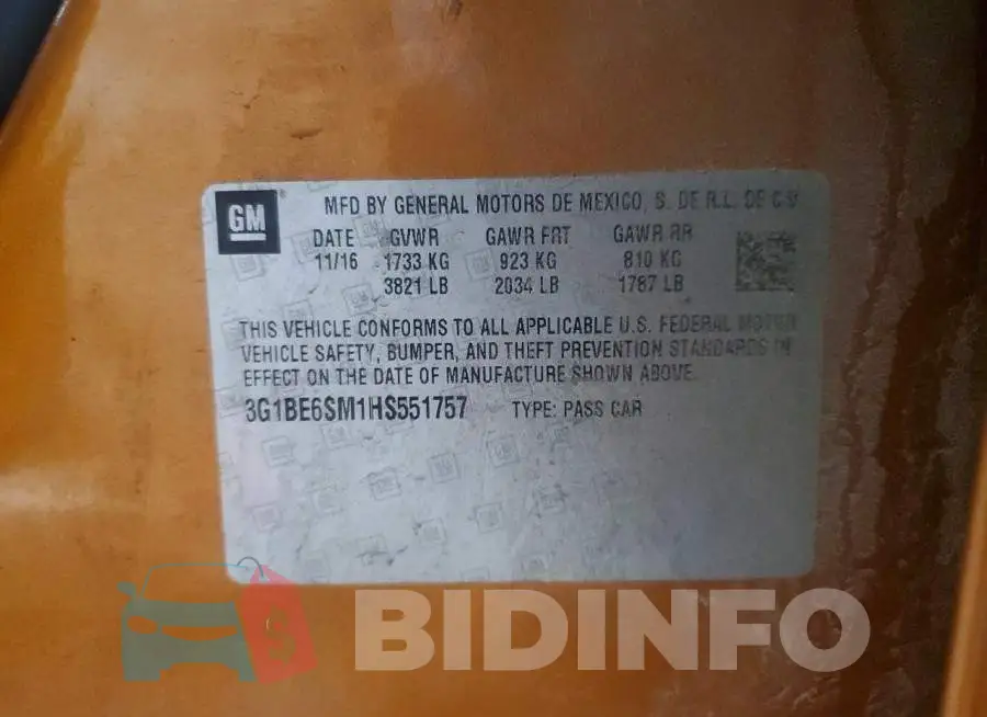 3G1BE6SM1HS551757 Photo# 13
