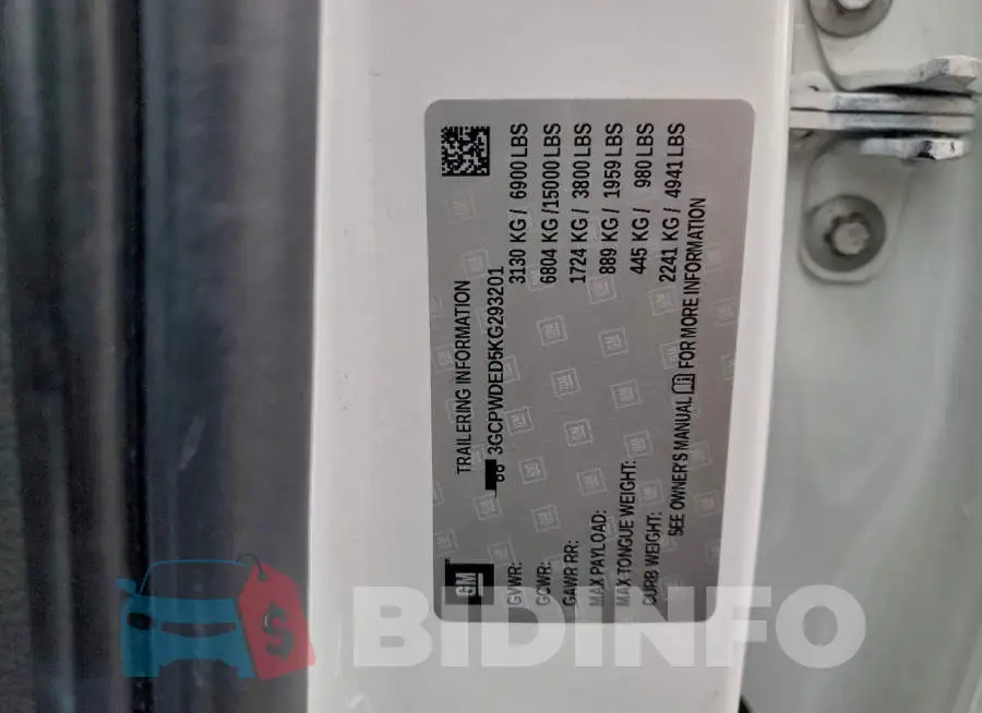 3GCPWDED5KG293201 Photo# 13