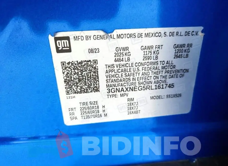 3GNAXNEG5RL161745 Photo# 13