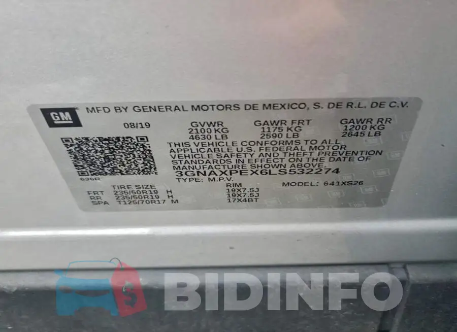 3GNAXPEX6LS532274 Photo# 13