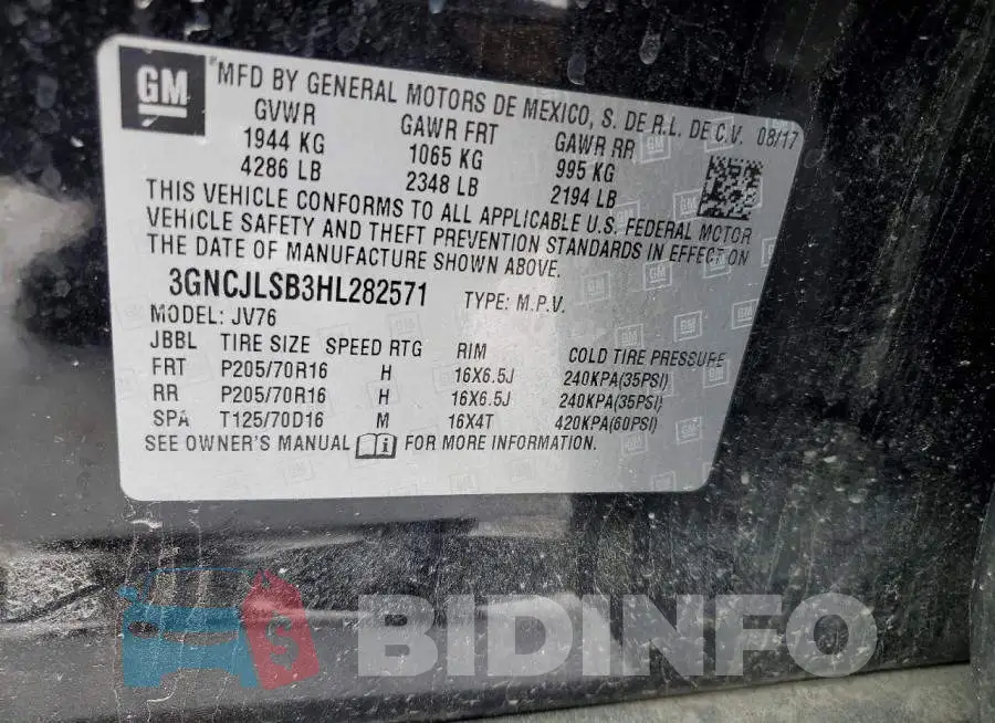 3GNCJLSB3HL282571 Photo# 12