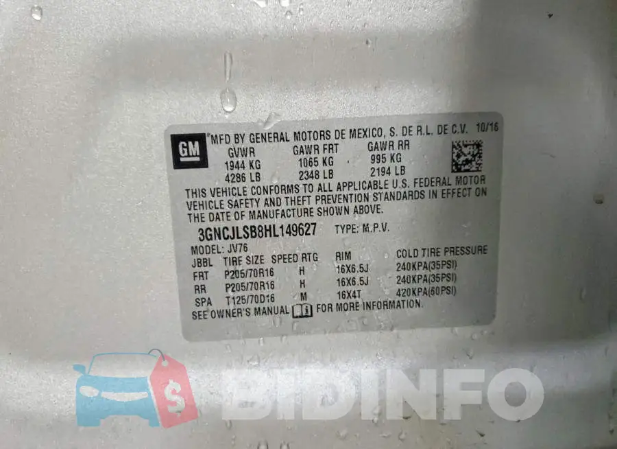 3GNCJLSB8HL149627 Photo# 12