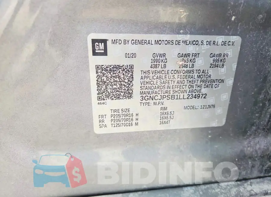 3GNCJPSB1LL234972 Photo# 11
