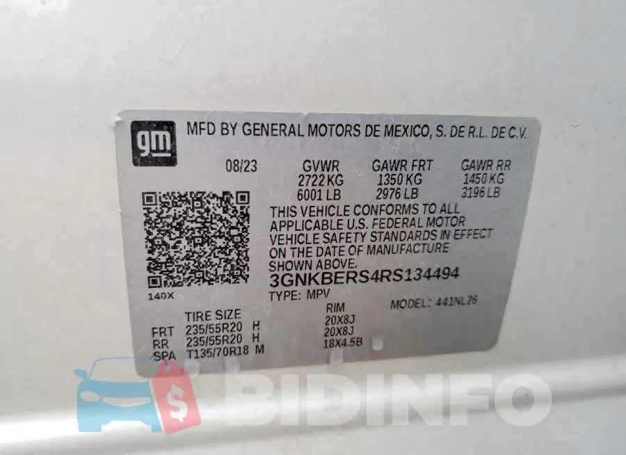 3GNKBERS4RS134494 Photo# 13